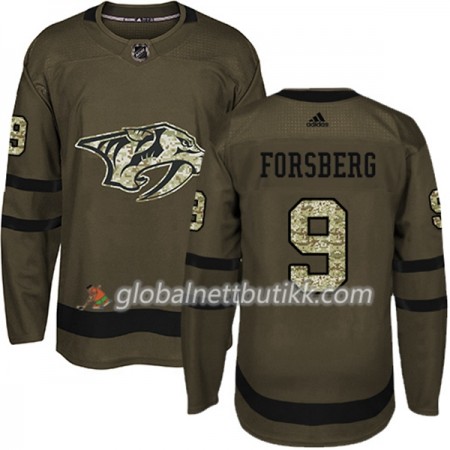 Nashville Predators Hockeydrakt Filip Forsberg 9 2017-2018 Camo Grønn Adidas Authentic - Herre